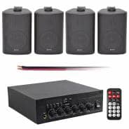 Eagle 2 x 30W Compact Bluetooth Amplifier Kit with 4 x 3" Stereo Speakers (Black)