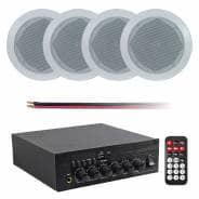 Eagle 2 x 30W Compact Bluetooth Amplifier Kit with 4 x 6.5" Ceiling Speakers