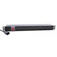 Eagle 6-Way UK Horizontal Socket 19" PDU to C14 Plug
