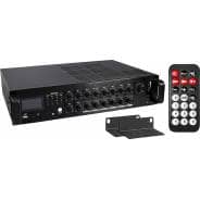 Eagle 6-Zone 120W 100V Line Mixer Amplifier with Bluetooth, FM & USB/SD