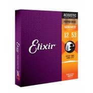 Elixir Phosphor Bronze Acoustic Strings with NANOWEB Coating, Light (.012-.053)