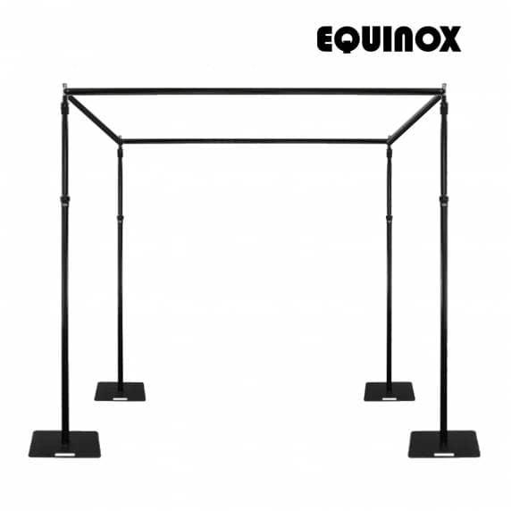 Equinox 10m x 4m (32ft x 13ft) Telescopic Wedding Backdrop - Stand, Pipe and Drape System