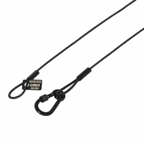Equinox 75cm Black Stainless Steel Safety Wire 25kg