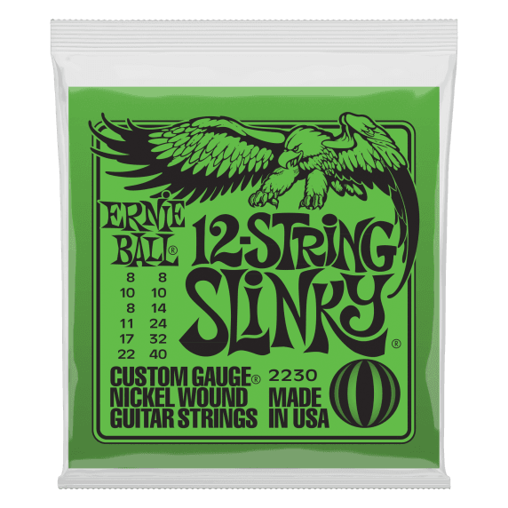 Ernie Ball 12-String Slinky Nickel-Wound Electric Guitar Strings (8-40)