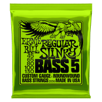 Ernie Ball 5-String Regular Slinky Nickel Wound Electric Bass Strings (45-130)