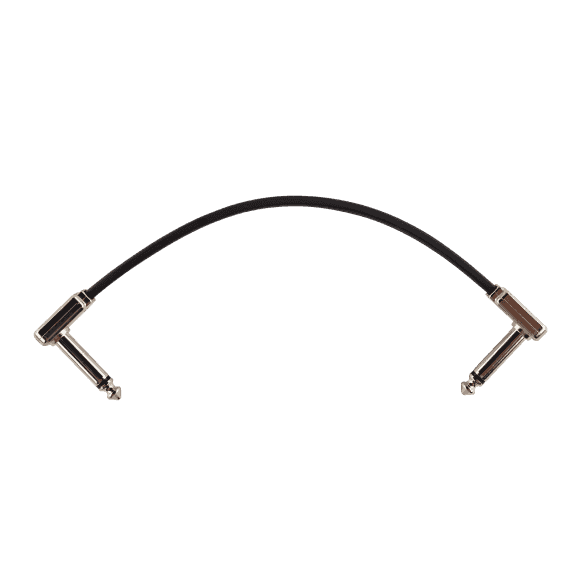 Ernie Ball 6in Single Flat Ribbon Patch Cable - Black (15.24cm / 6in)