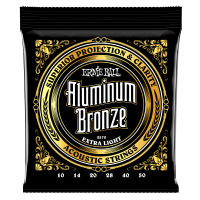 Ernie Ball Aluminium Bronze Acoustic Guitar Strings (Extra Light - 10-50)