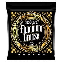 Ernie Ball Aluminium Bronze Acoustic Guitar Strings (Light - 11-52)