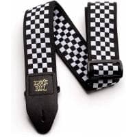 Ernie Ball Classic Jacquard Electric and Bass Guitar Strap - Black & White Checkers