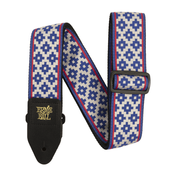 Ernie Ball Classic Jacquard Electric and Bass Guitar Strap - Blue Crux