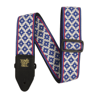 Ernie Ball Classic Jacquard Electric and Bass Guitar Strap - Blue Crux