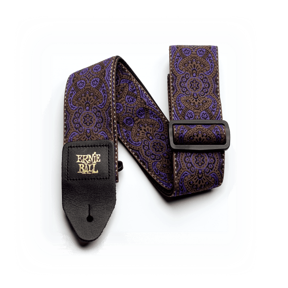 Ernie Ball Classic Jacquard Electric and Bass Guitar Strap - Purple Paisley