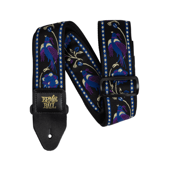 Ernie Ball Classic Jacquard Electric and Bass Guitar Strap - Purple Pleasant Pheasant