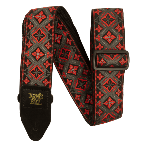 Ernie Ball Classic Jacquard Electric and Bass Guitar Strap - Red King