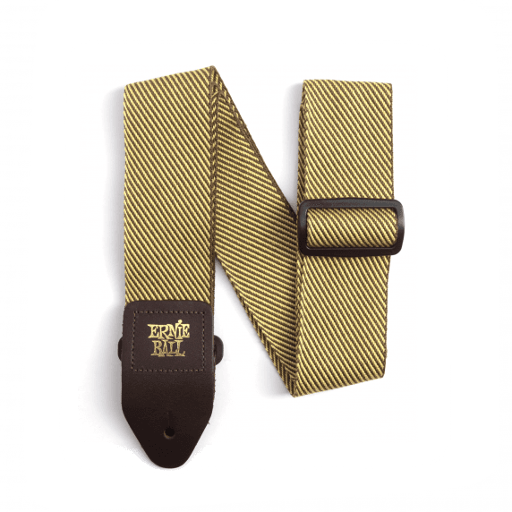Ernie Ball Comfort Guitar Strap — Vintage Tweed With Brown Leather Ends (P04100)