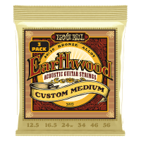 Ernie Ball Custom Medium 80/20 Bronze Acoustic Guitar Strings 3-Pack (12.5-56)