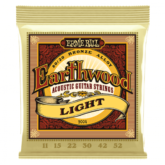Ernie Ball Earthwood Light 80/20 Bronze 2004 Acoustic Strings (11-52 Gauge)