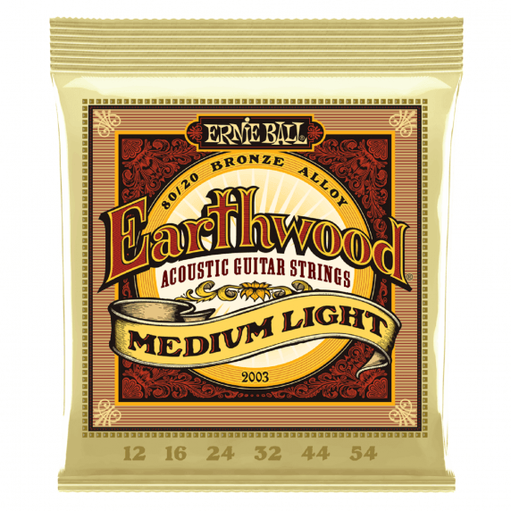 Ernie Ball Earthwood Medium Light 80/20 Bronze 2003 Acoustic Strings (12-54 Gauge)