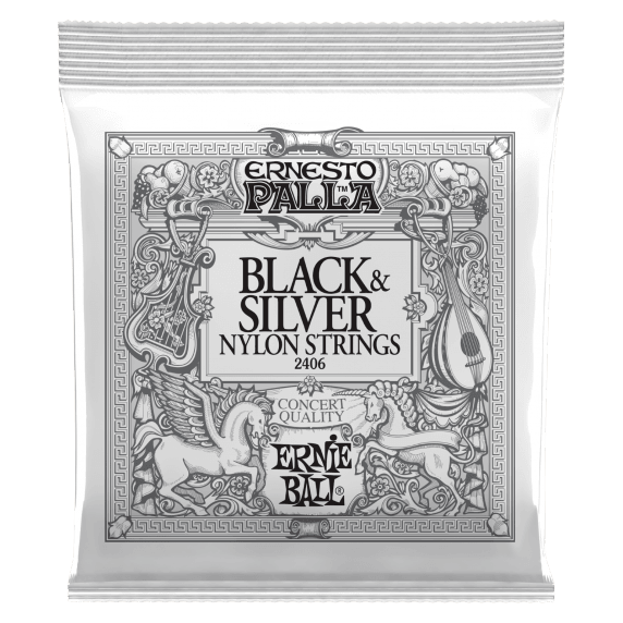 Ernie Ball Ernesto Palla Nylon Classical Guitar Strings - Black & Silver