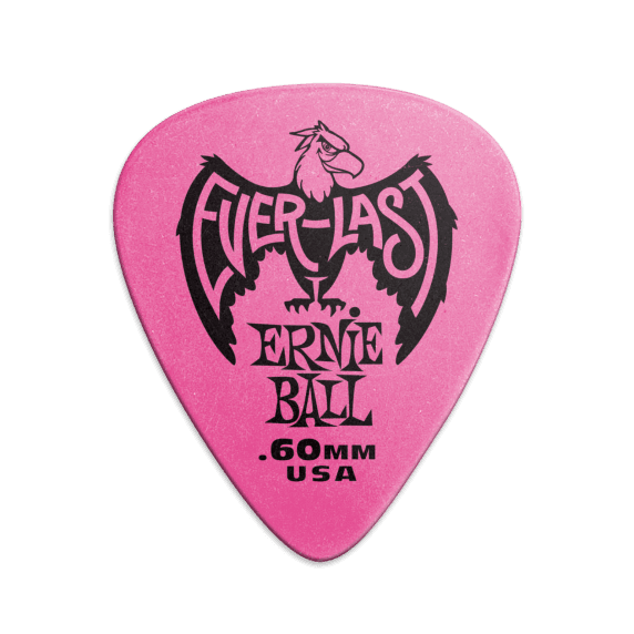 Ernie Ball Everlast Picks 0.60mm Pink - 12 Pack