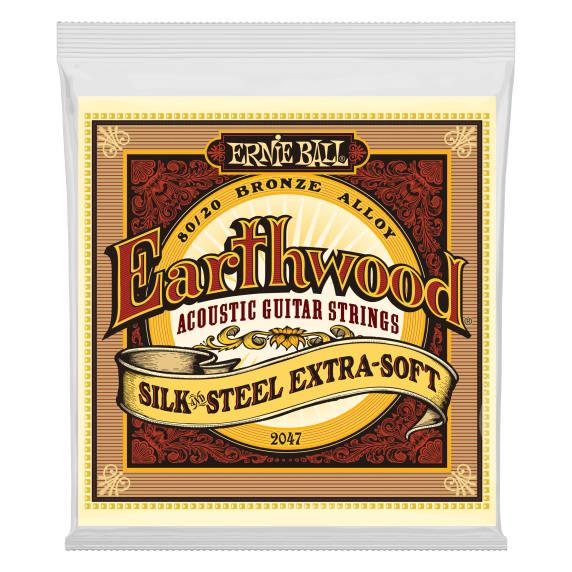 Ernie Ball Extra Earthwood Soft Silk & Steel Acoustic Guitar Strings (10-50)
