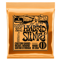 Ernie Ball Hybrid Slinky Nickel Electric Guitar Strings (9-46 Gauge) - 3-PACK