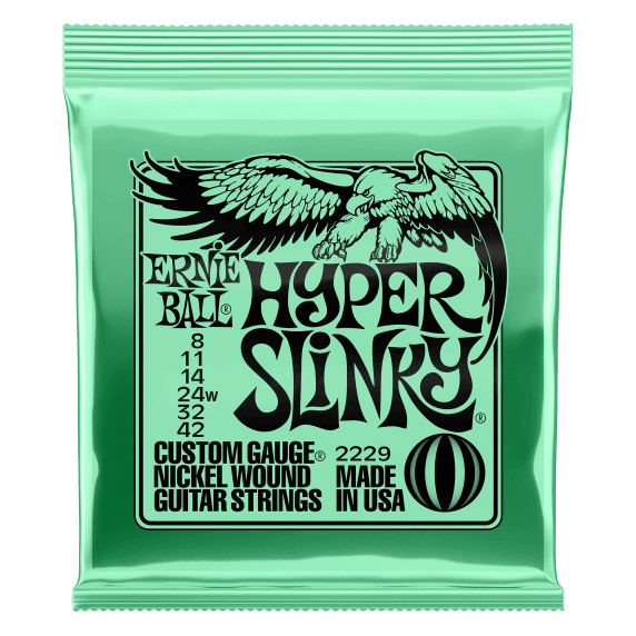 Ernie Ball Hyper Slinky Nickel-Wound Electric Guitar Strings (8-42 Gauge)