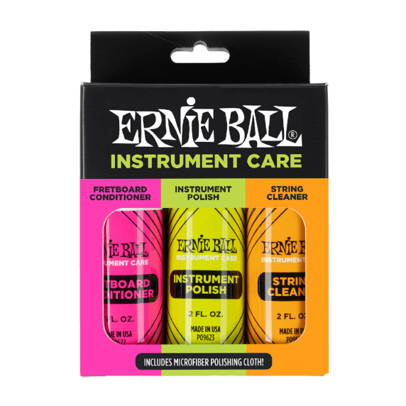 Ernie Ball Instrument Care 3-Pack with Microfibre Cloth