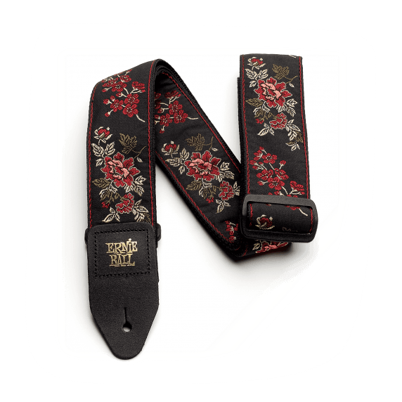 Ernie Ball Jacquard Guitar Strap - Red Rose (P04142)