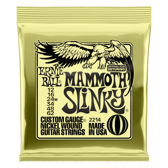 Ernie Ball Mammoth Slinky Nickel-Wound Electric Guitar Strings (12-62 Gauge)