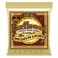 Ernie Ball Medium Light 80/20 Bronze Acoustic Guitar Strings 3-Pack (12-54)