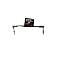 Ernie Ball P06407 3in/7.62cm Single Flat Ribbon Stereo Patch Cable - Black