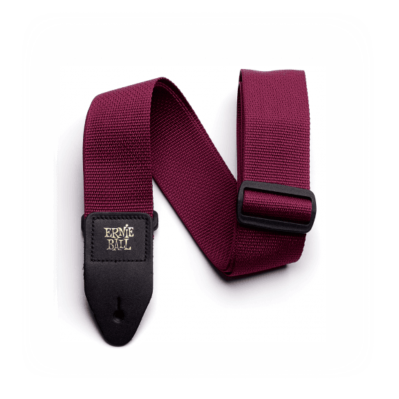 Ernie Ball PolyPro Electric and Bass Guitar Strap - Burgundy