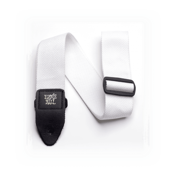 Ernie Ball PolyPro Electric and Bass Guitar Strap - White
