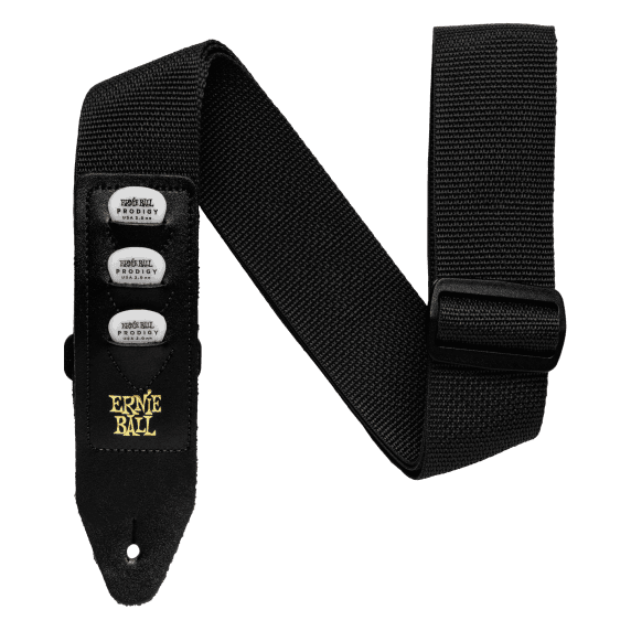 Ernie Ball Polypro Pickholder Guitar Strap — Black (P04039)