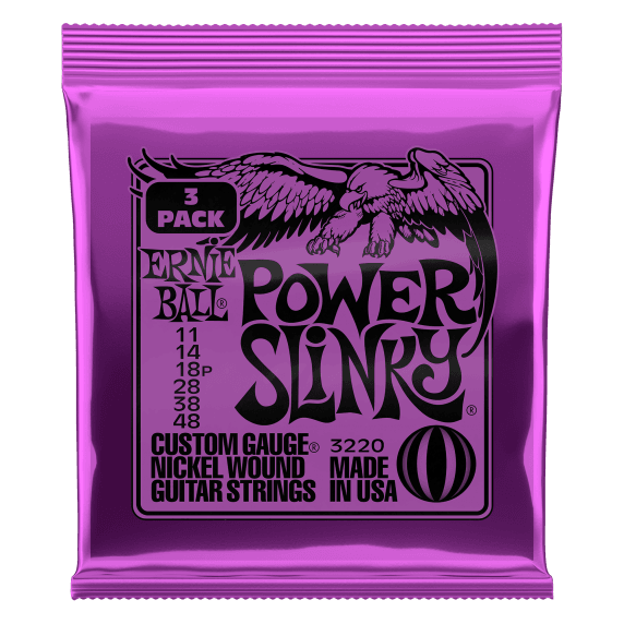 Ernie Ball Power Slinky Nickel Electric Guitar Strings (11-48 Gauge) - 3-PACK