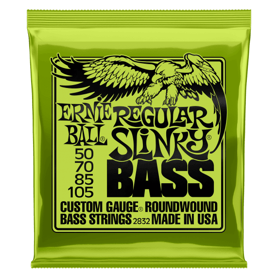 Ernie Ball Regular Slinky Nickel Wound Electric Bass Strings (50-105)