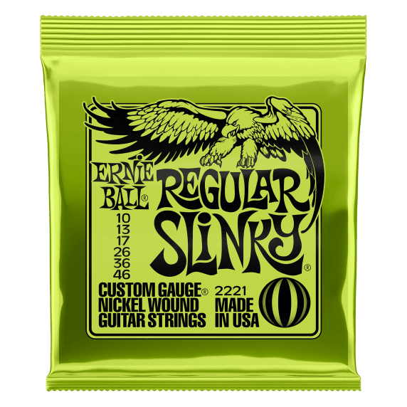 Ernie Ball Regular Slinky Nickel-Wound Electric Guitar Strings (10-46 Gauge)