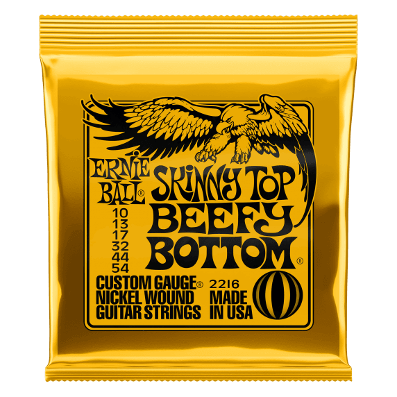 Ernie Ball Skinny Top Beefy Bottom Slinky Nickel-Wound Electric Guitar Strings (10-54 Gauge)
