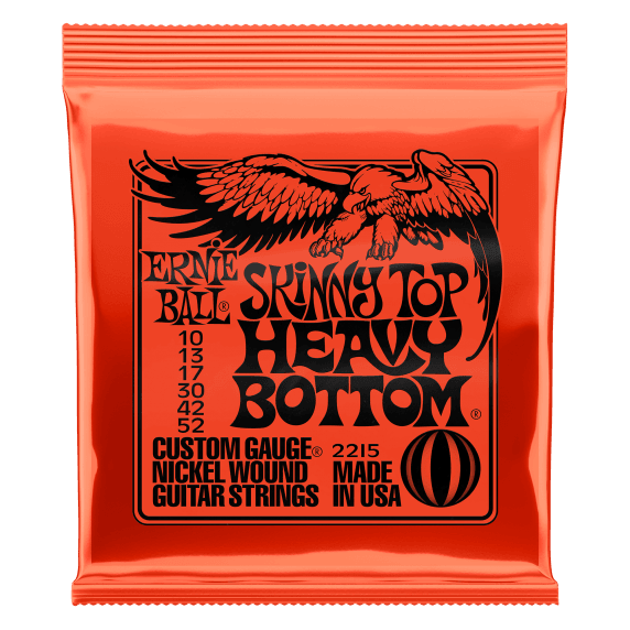 Ernie Ball Skinny Top Heavy Bottom Slinky Nickel-Wound Electric Guitar Strings (10-52 Gauge)