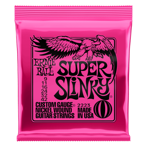 Ernie Ball Super Slinky Nickel-Wound Electric Guitar Strings (9-42 Gauge)