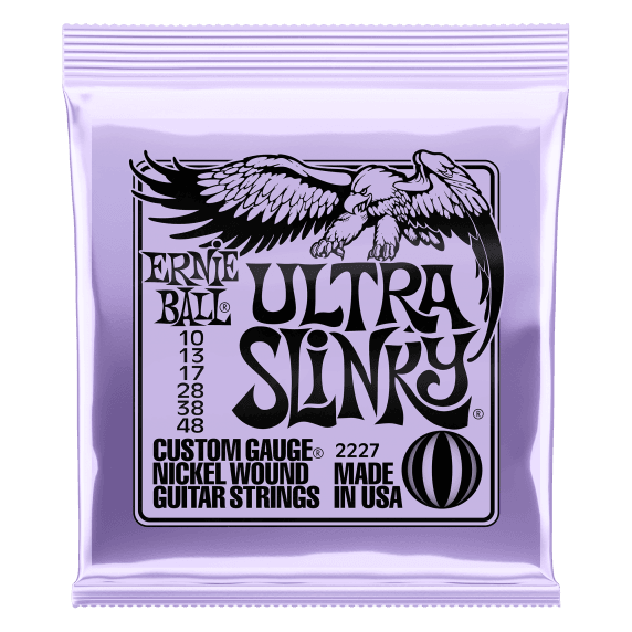 Ernie Ball Ultra Slinky Nickel-Wound Electric Guitar Strings (10-48 Gauge)