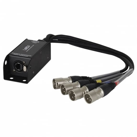 EtherCON to DMX Multicore Adaptor 3-Pin Male XLR Tails