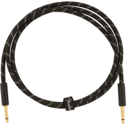 Fender 1.5M (5') Deluxe Series Instrument Cable - Straight/Straight, Black Tweed
