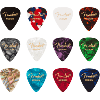 Fender 12 Pack Celluloid Medley Guitar Picks - Traditional 351 Shape