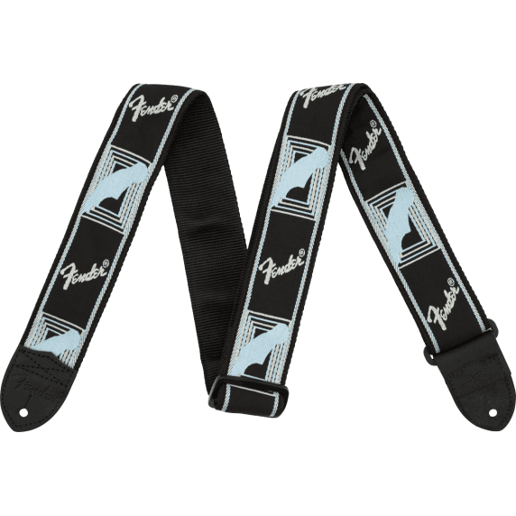 Fender 2" Monogrammed Guitar Strap - Black/Grey/Blue