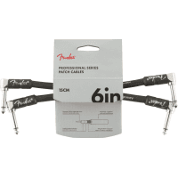 Fender 2-Pack Instrument Cable, Angle/Angle, 6" (15cm) - Black