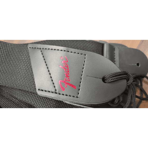 Fender 2" Pick'N'Strap Polypro Guitar Strap with Leather Ends (Red Logo)