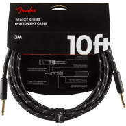 Fender 3M (10') Deluxe Series Instrument Cable - Straight/Straight, Black Tweed