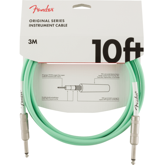 Fender 3M (10') Original Series Instrument Cable - Surf Green